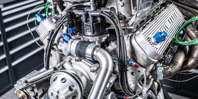 Inbetriebnahme eines Ford GT40 Motors nach Revision auf dem Stationären Motorenprüfstand, Herrmann Motorenentwicklung GmbH